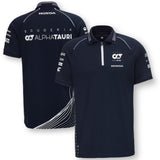 Official Merchandise Scuderia Alpha Tauri 2023 Team Polo Shirt-Navy Blue