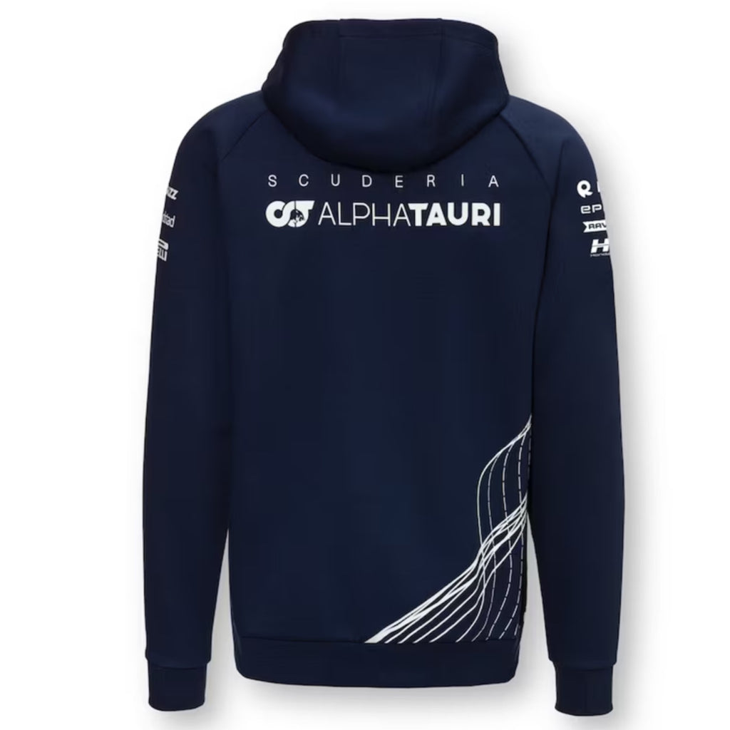 Official Merchandise Scuderia Alpha Tauri 2023 Team Sweat Hoodie-Navy Blue