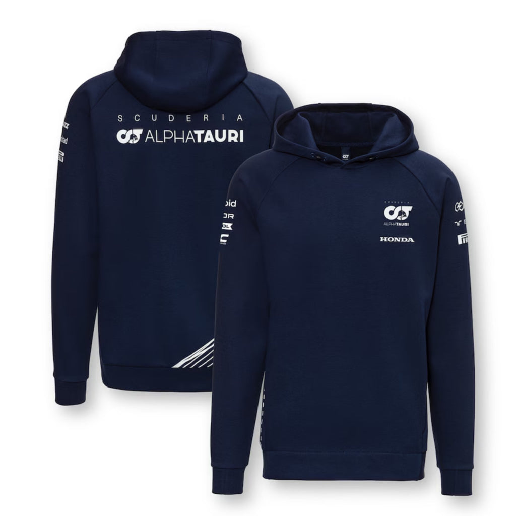 Official Merchandise Scuderia Alpha Tauri 2023 Team Sweat Hoodie-Navy Blue