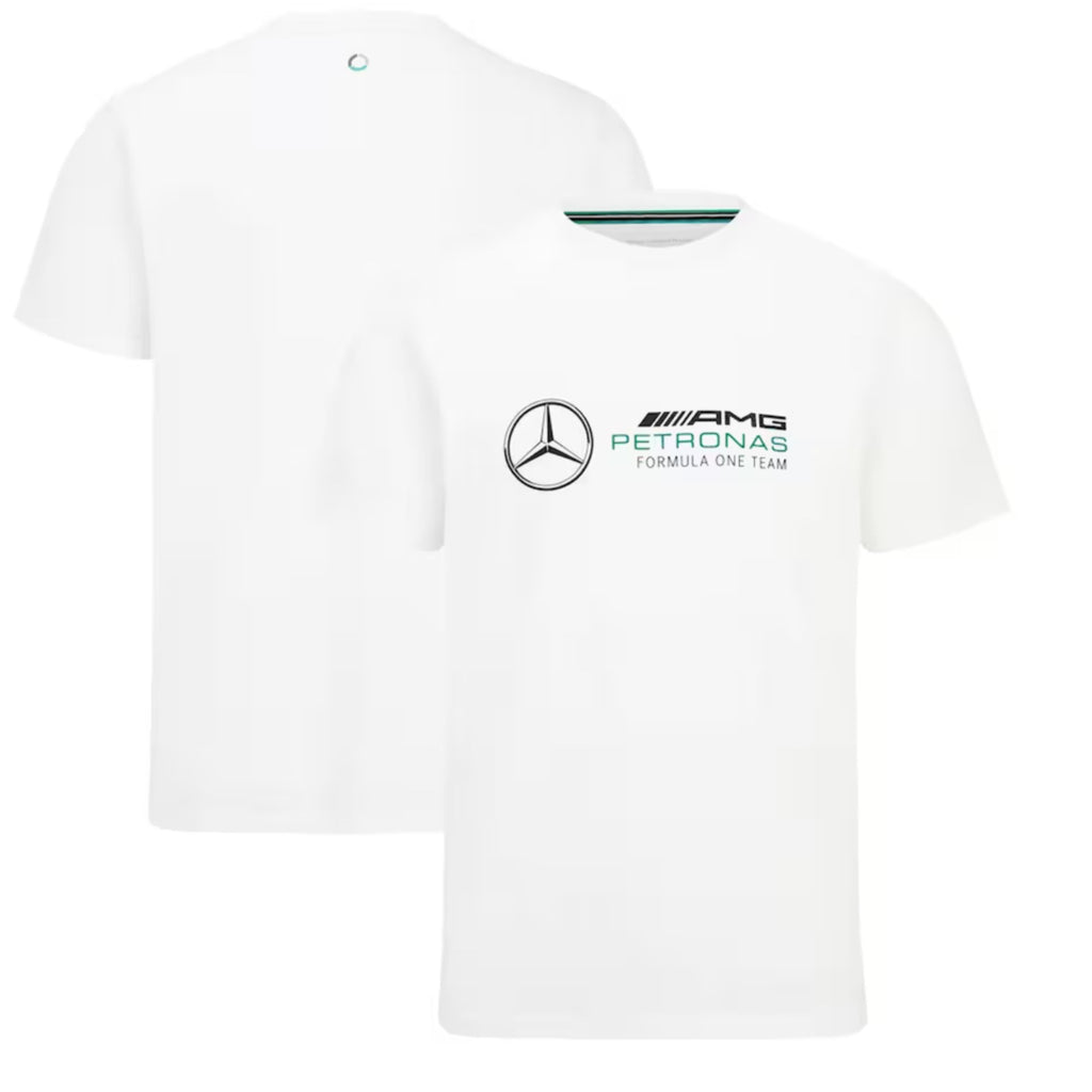 Official Mercedes AMG Petronas Formula One Team Large Logo T-shirt-White