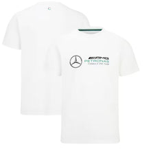 Load image into Gallery viewer, Official Mercedes AMG Petronas Formula One Team Large Logo T-shirt-White