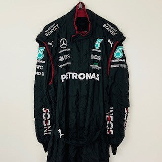Mercedes AMG Petronas F1 Used Team Issued Mechanics Race Suit-Black