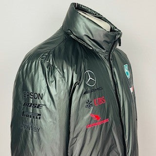 Team Issue AMG Petronas Mercedes F1 Tommy Hilfiger Silver Bomber Jacket - Pit-Lane Motorsport