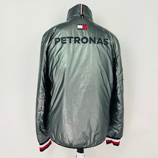 Team Issue AMG Petronas Mercedes F1 Tommy Hilfiger Silver Bomber Jacket - Pit-Lane Motorsport