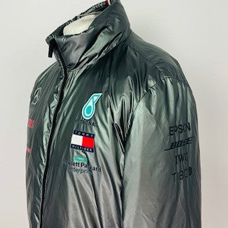 Team Issue AMG Petronas Mercedes F1 Tommy Hilfiger Silver Bomber Jacket - Pit-Lane Motorsport