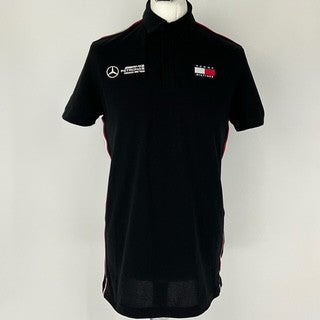 Team Issue Mercedes AMG Petronas Formula One Team Polo Shirt-Tommy Hilfiger Black