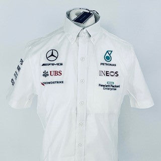 2023 Team Issue Mercedes AMG Petronas Formula One Team Tommy Hilfiger Managers Shirt.