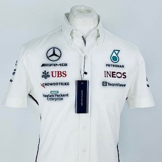 2024 Team Issue Mercedes AMG Petronas Formula One Team Tommy Hilfiger Managers Shirt.