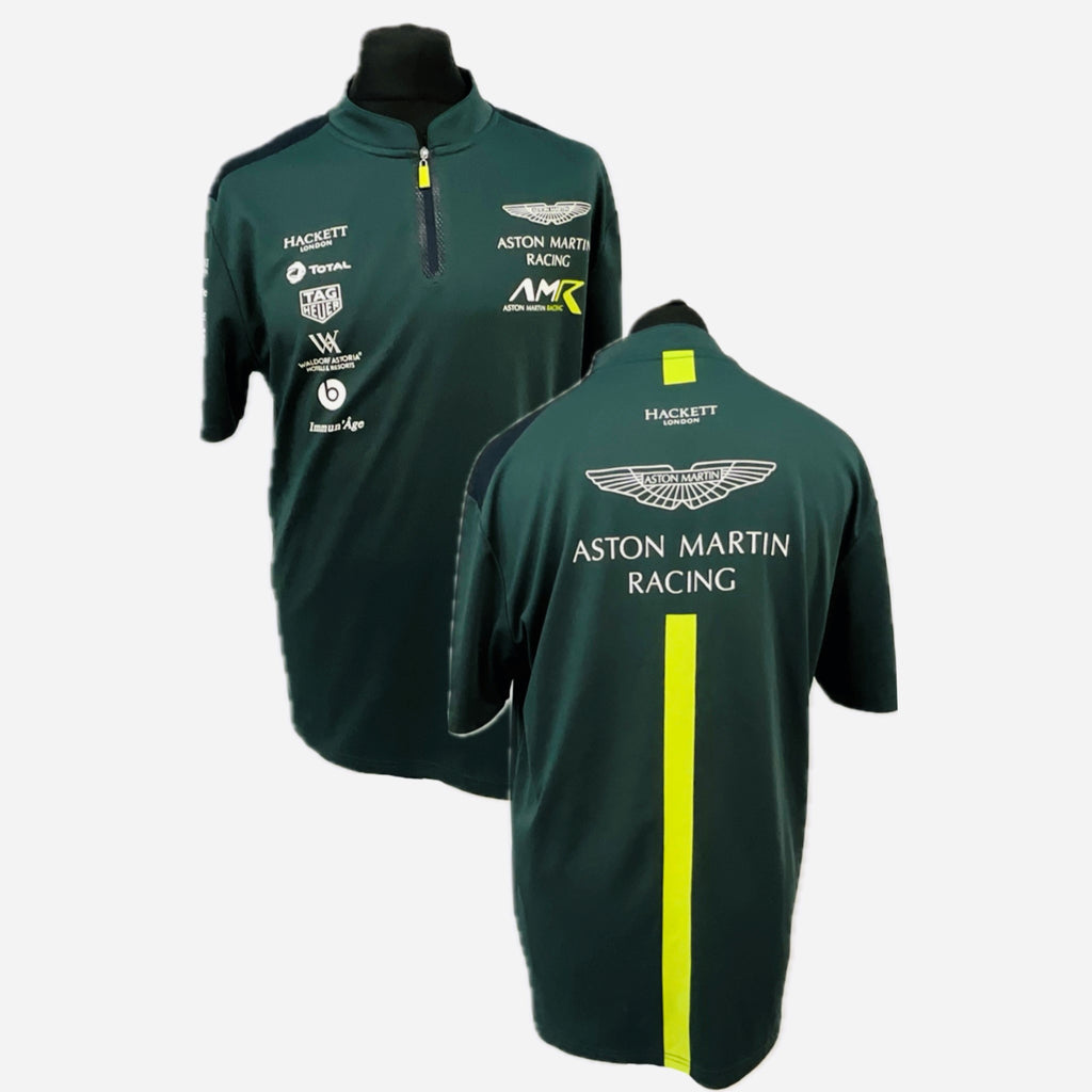 Aston Martin Racing AMR Le Mans Team Official Teamwear Race Day Polo Shirt- Dark Green Late 2018-Used