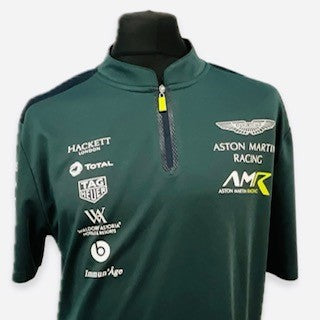 Aston Martin Racing AMR Le Mans Team Official Teamwear Race Day Polo Shirt- Dark Green Late 2018-Used