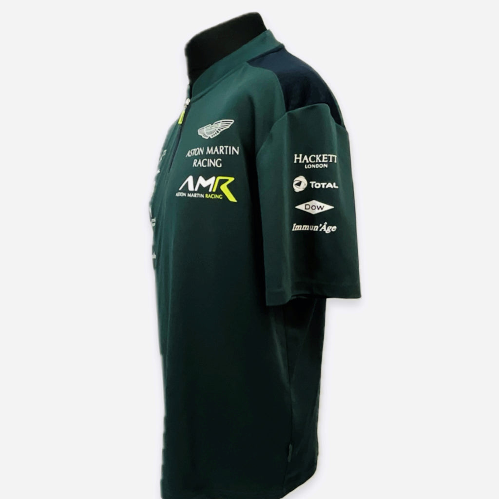 Aston Martin Racing AMR Le Mans Team Official Teamwear Race Day Polo Shirt- Dark Green Late 2018-Used