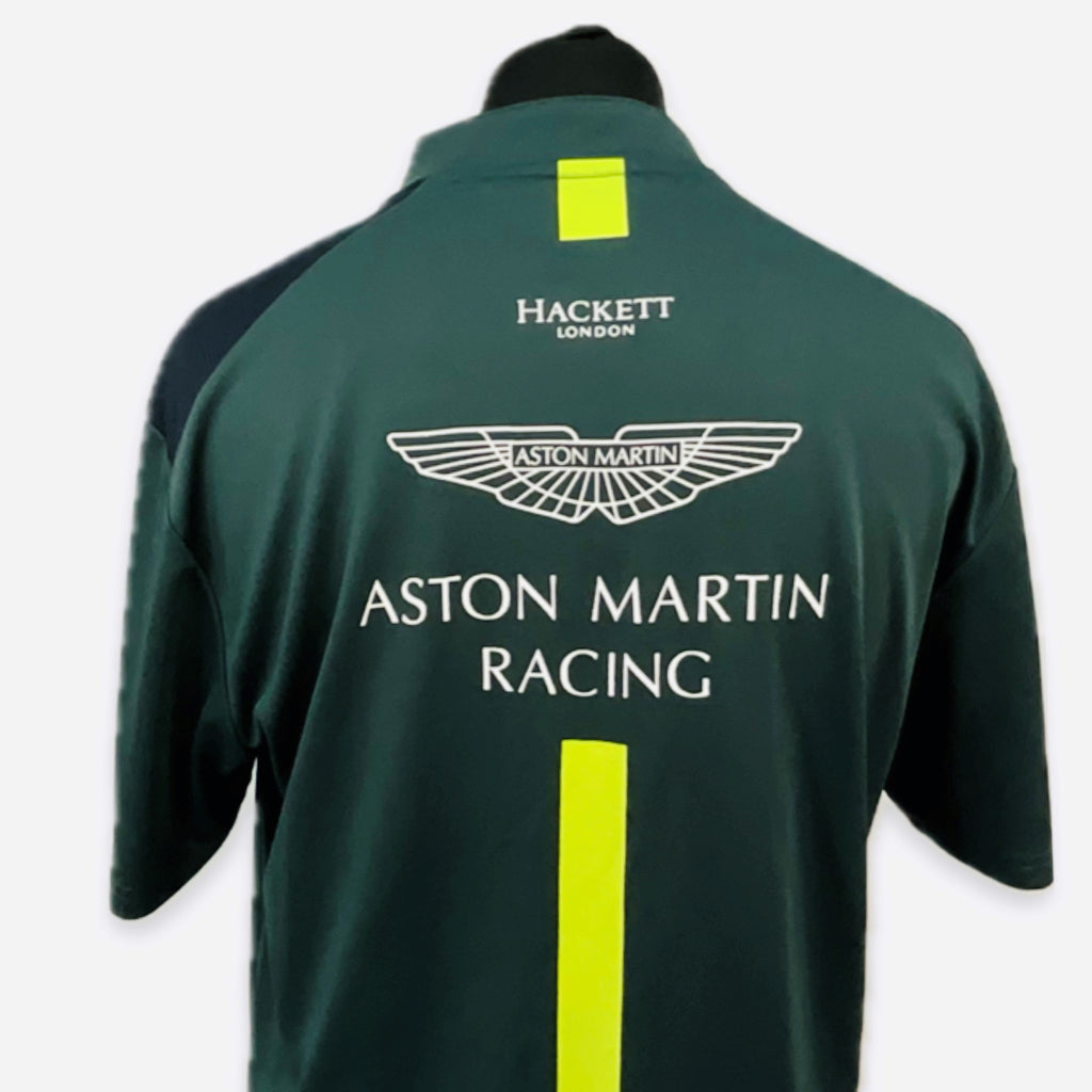 Aston Martin Racing AMR Le Mans Team Official Teamwear Race Day Polo Shirt- Dark Green Late 2018-Used