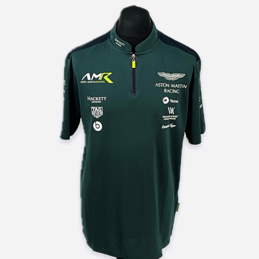 Aston Martin Racing AMR Le Mans Team Official Teamwear Race Day Polo Shirt- Dark Green Early 2018-Used