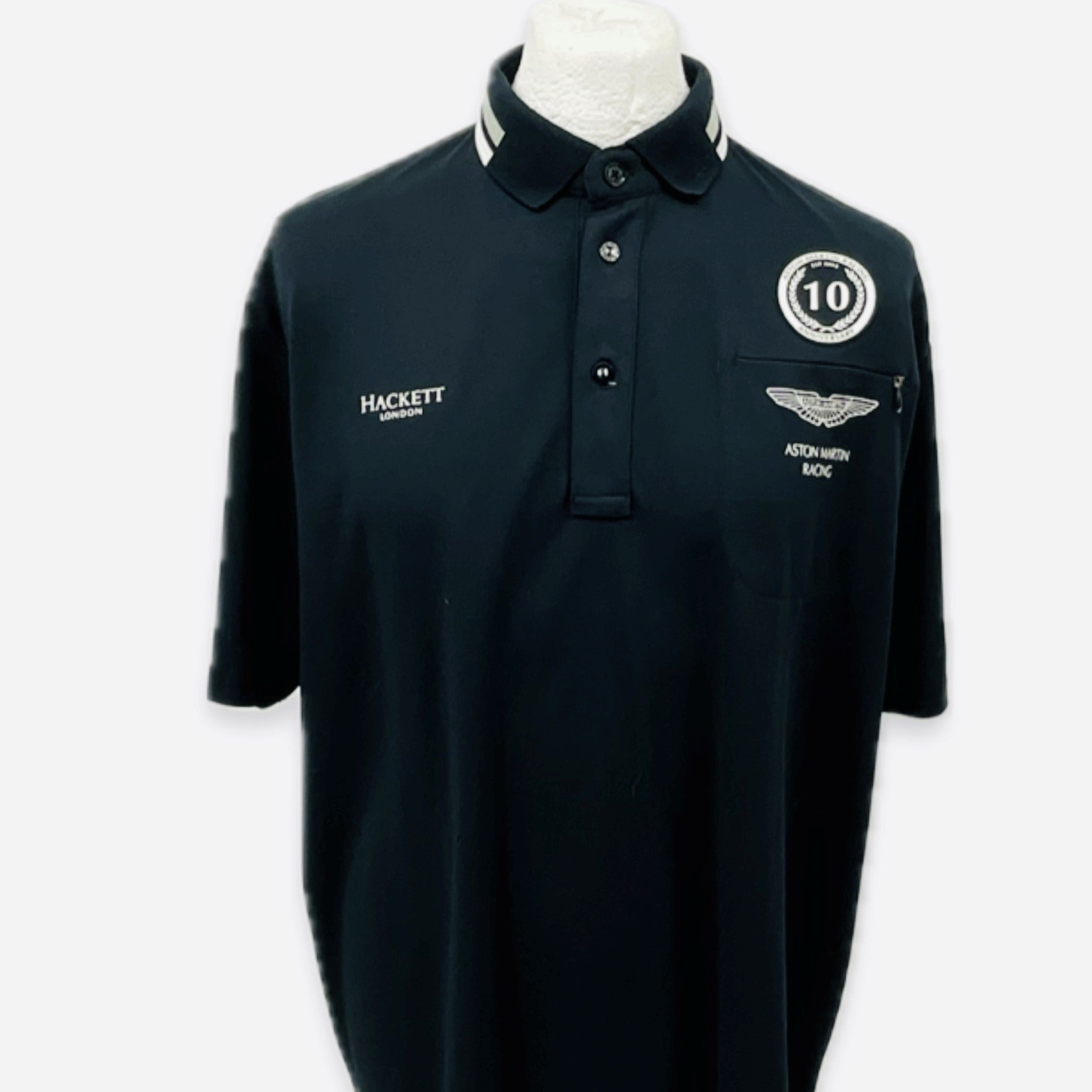 AMR Aston Martin Racing Team Issue 10th Anniversary Polo Shirt -Hacket ...