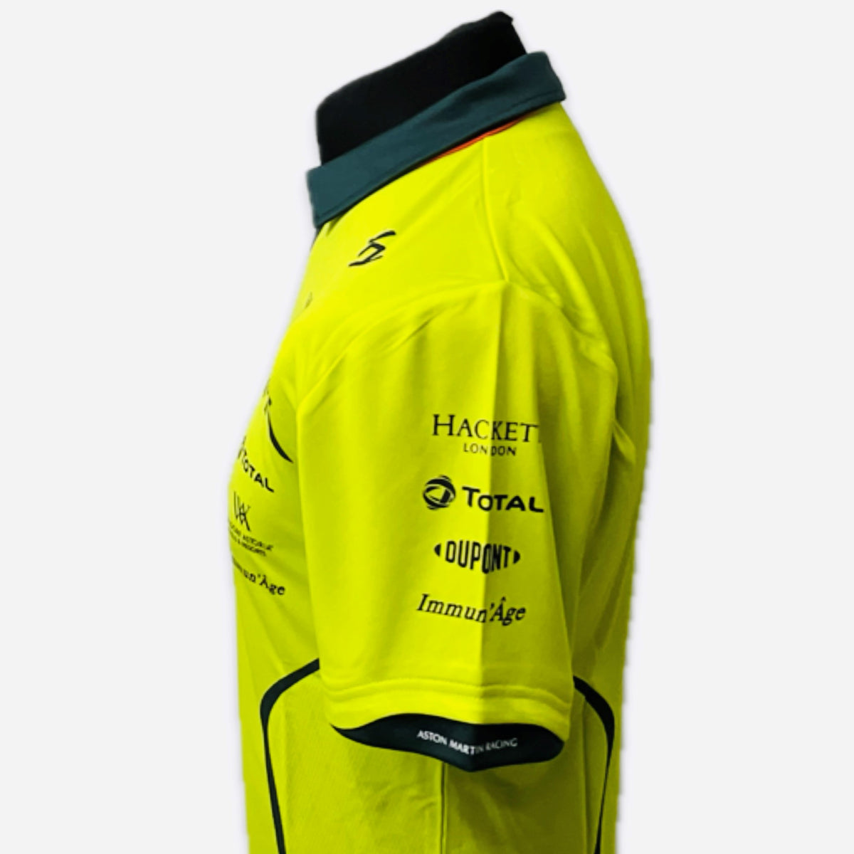 Official AMR Aston Martin Racing Team Issue Race Day Polo Shirt Lime Green-Used - Pit-Lane Motorsport