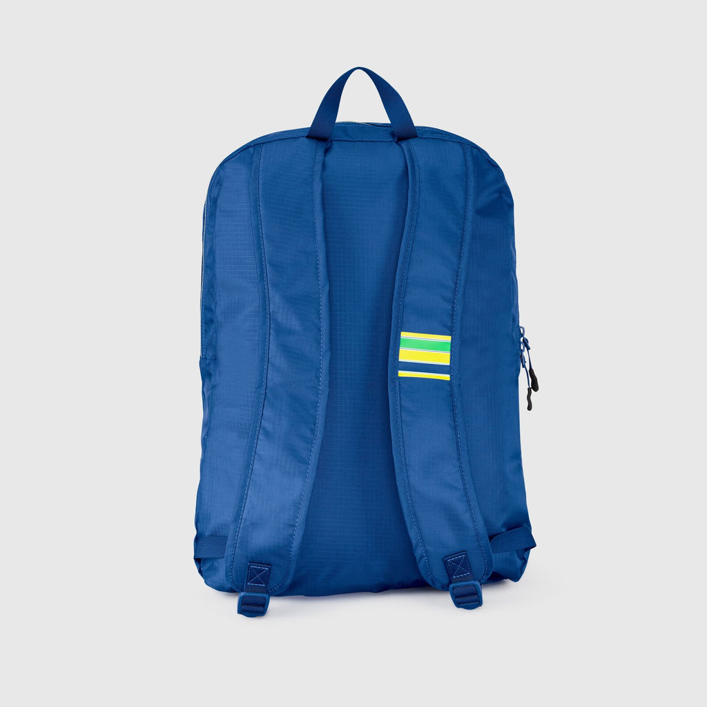 Ayrton Senna Official Collection Packable Backpack Rucksack-Blue