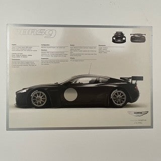 Aston Martin Racing Team Official DBR9 GT1And DBRS Le Mans Promotional Card