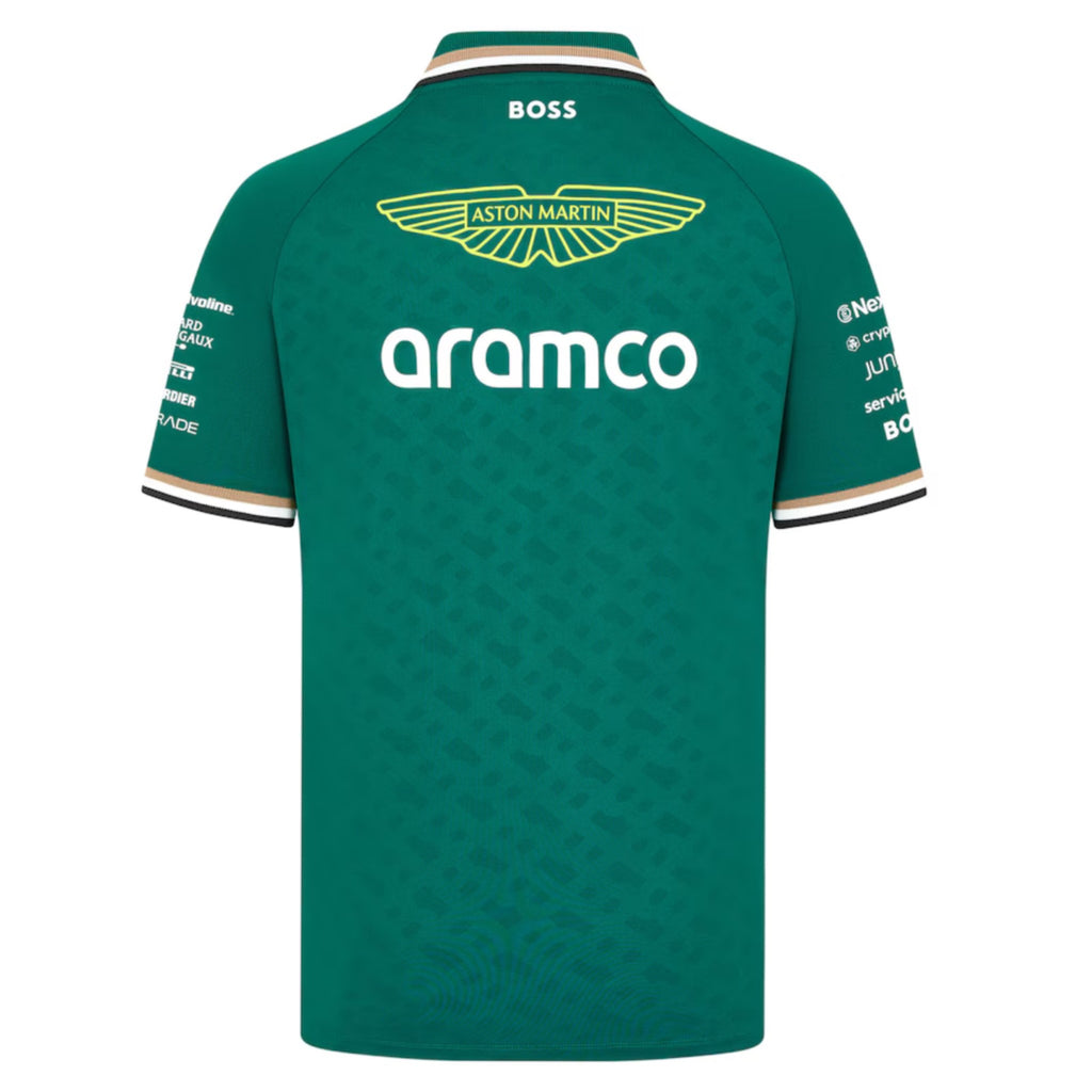 Aston Martin Racing Aramco F1 2024 Team Polo Shirt-Green