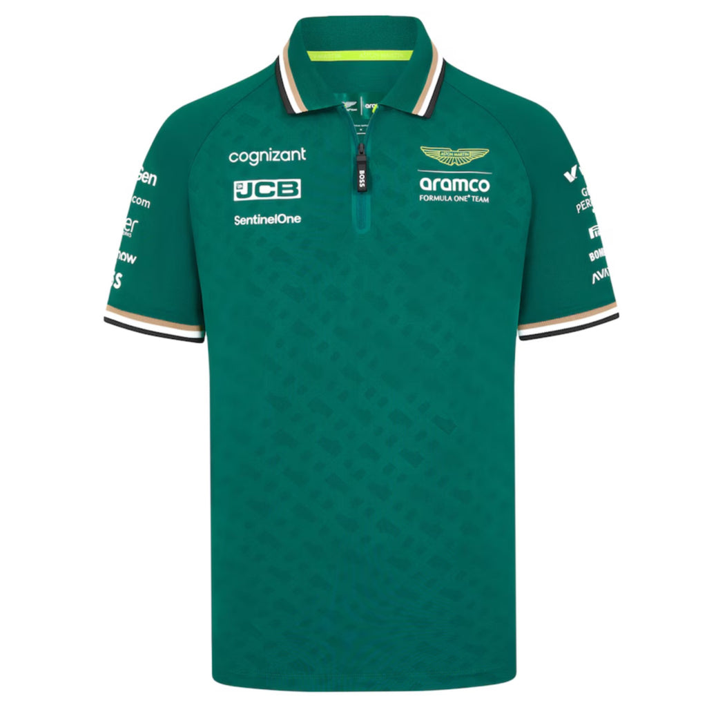 Aston Martin Racing Aramco F1 2024 Team Polo Shirt-Green