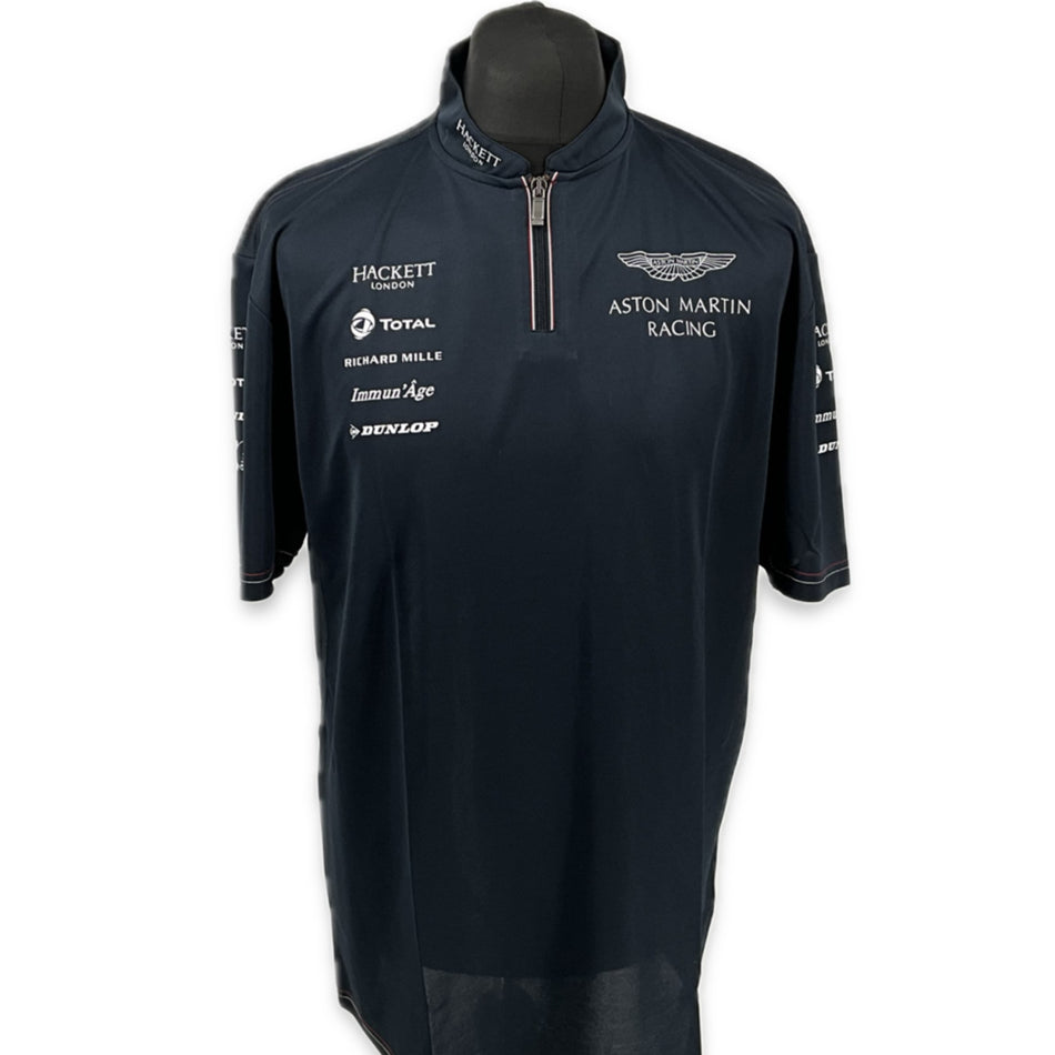 Aston Martin Racing Le Mans Team Issue Polo Shirt 2015-Dark Blue-Used - Pit-Lane Motorsport