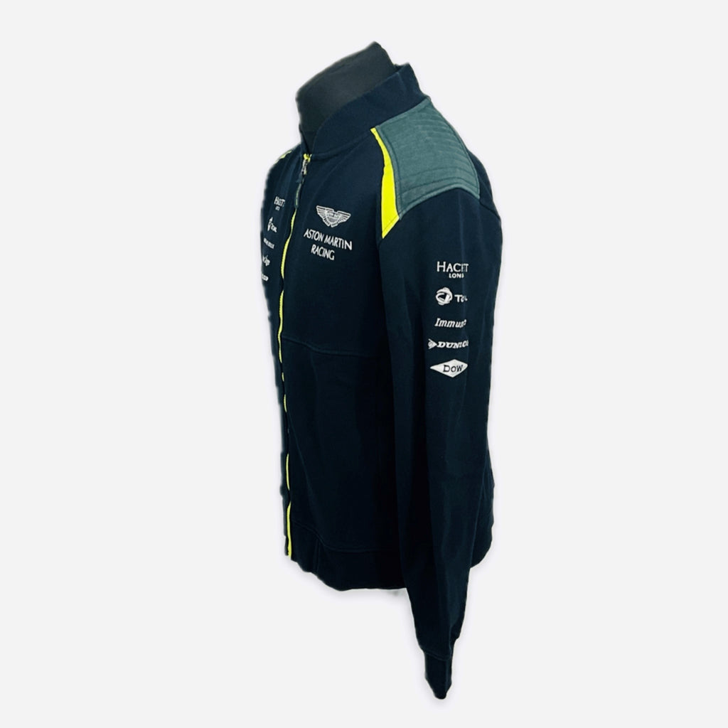 Aston Martin Racing Official Team Issue Full Zip Sweatshirt Dark Blue - 2017