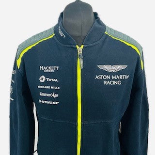 Aston Martin Racing Official Team Issue Full Zip Sweatshirt Dark Blue - 2017