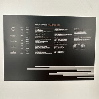 Aston Martin Racing Team Gulf Vantage GTE Official  A4 Team Card