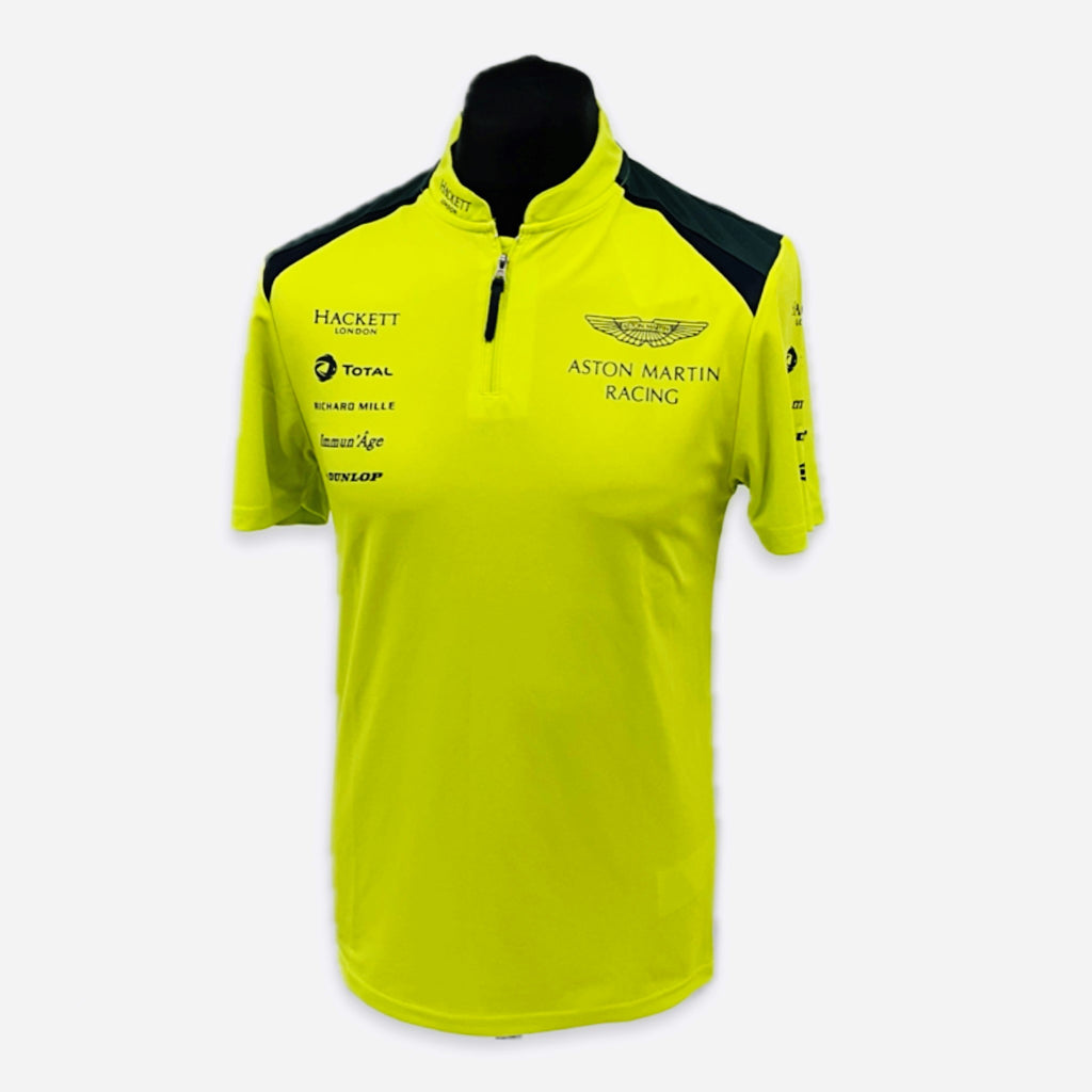 Aston Martin Racing Le Mans Team Official Teamwear Race Day Polo Shirt- Lime Green 2015-Brand New