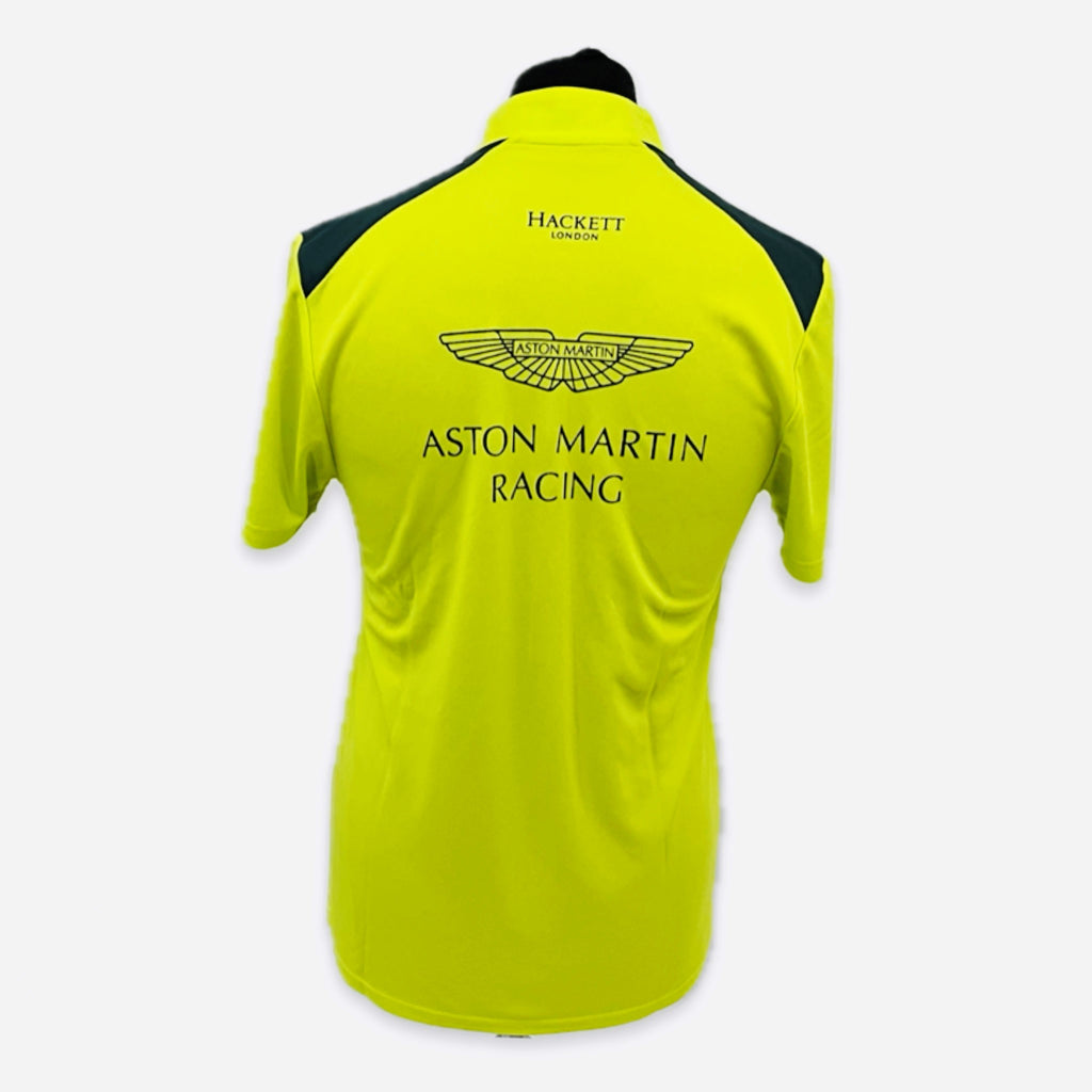 Aston Martin Racing Le Mans Team Official Teamwear Race Day Polo Shirt- Lime Green 2015-Brand New