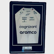 Load image into Gallery viewer, 2023 Lance Stroll Used Cognizant Aston Martin Racing Formula One Team Alpinestars Nomex Top-Professionally Framed