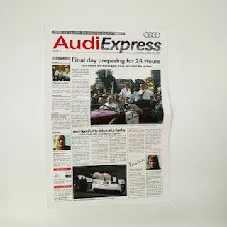 Genuine Origional Audi Sport Newspaper Publication "Audi Express" Issue 3 Le Mans 1999