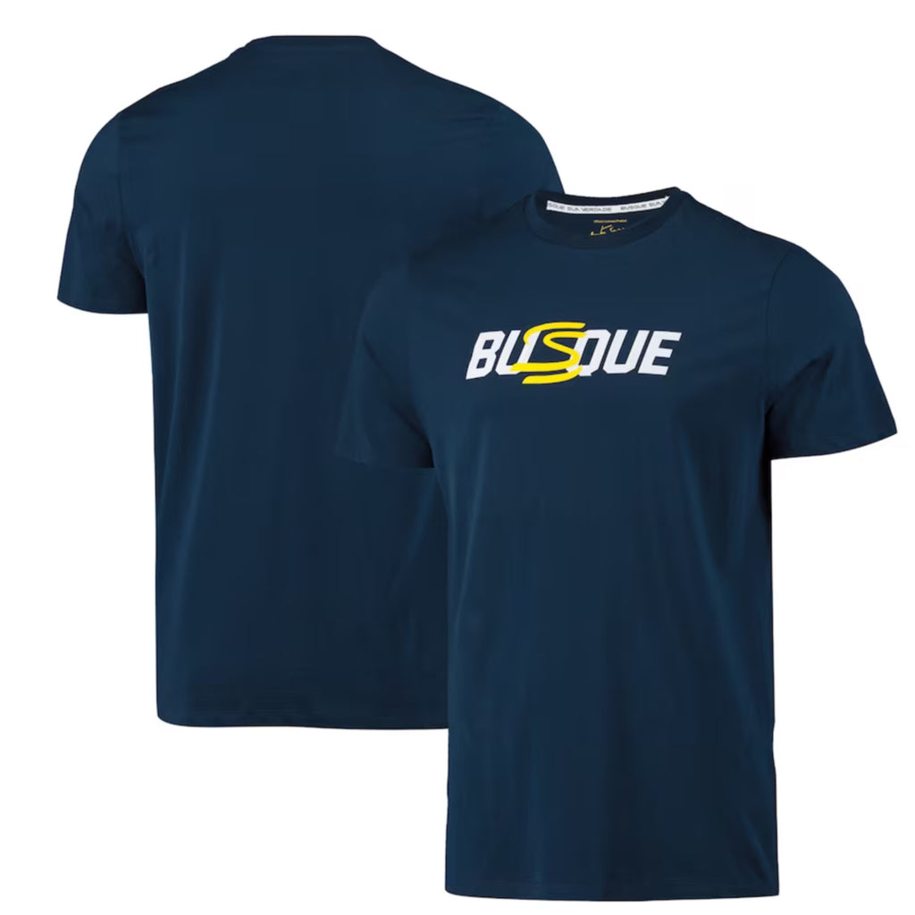 Ayrton Senna Official licenced Collection 'Busque' Senna S Inspired  Cotton T-Shirt- Blue