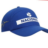 Senna Origional Blue National Cap with Presentation Woven Draw String Bag-Ayrton Senna official Licenced Collection