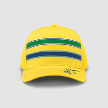 Load image into Gallery viewer, Ayrton Senna Official Collection Helmet Stripe Design Cap-Yellow