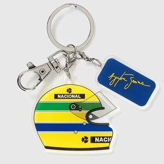 Ayrton Senna Official Collection Helmet Design Metal Key Ring