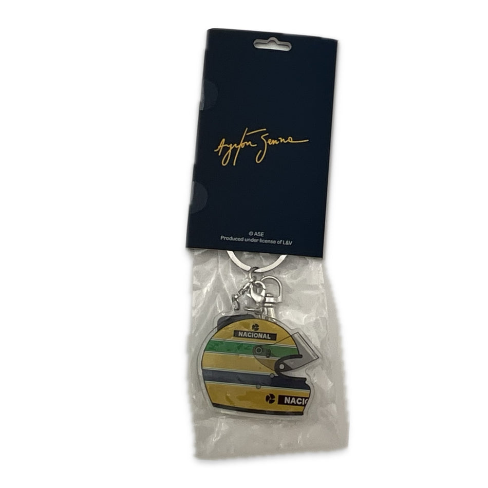 Ayrton Senna Official Collection Helmet Design Metal Key Ring