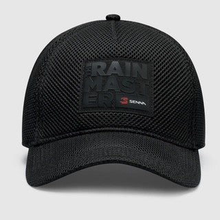 Official Ayrton Senna Rain Master Collection Black Mesh Cap