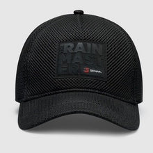 Load image into Gallery viewer, Official Ayrton Senna Rain Master Collection Black Mesh Cap