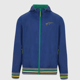 Ayrton Senna Official Collection Full Zip Windbreaker Jacket- Blue