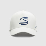 Official Ayrton Senna Collection White Cord Blue Senna S  'Busque Sua Verdade' Cap