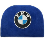 BMW F1 Team Alcantara Embroidered Driver Helmet Head Rest-Ralf Schumacher/Juan Pablo Montoya-Blue