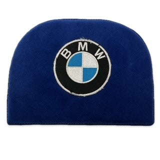 BMW F1 Team Alcantara Embroidered Driver Helmet Head Rest-Ralf Schumacher/Juan Pablo Montoya-Blue