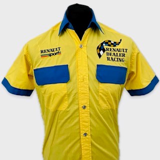 Vintage 1990's Renault Dealer Racing BTCC Official Team Issue Pit Crew Race Day Shirt