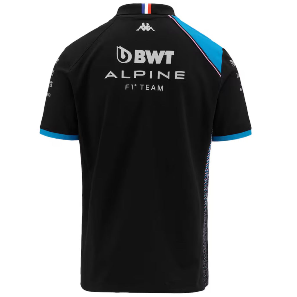 BWT Alpine F1 Team2023 Kappa Team Polo Shirt-Adults-Black