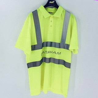 Caterham F1 Team Issue Hi-Vis Set Up Polo Shirt-Flue Yellow