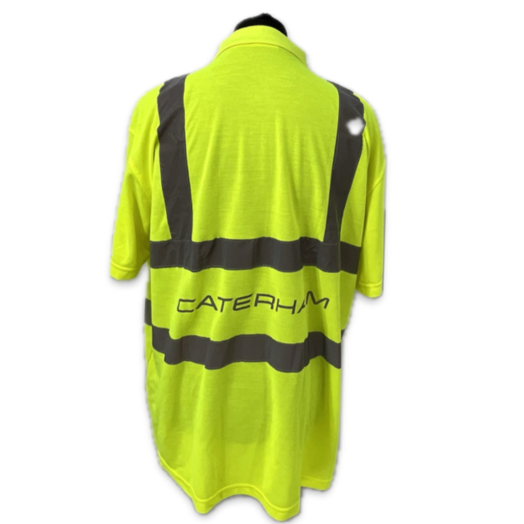 Caterham F1 Team Issue Hi-Vis Set Up Polo Shirt-Flue Yellow