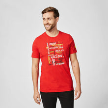 Load image into Gallery viewer, Scuderia Ferarri Formula One Team Official Merchandise Puma Driver Graphics T-Shirt Charles Leclerc-Rosso Red