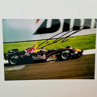 Christian Klein Hand Signed Red Bull Racing F1 Team Photograph.