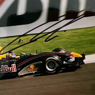 Christian Klein Hand Signed Red Bull Racing F1 Team Photograph.