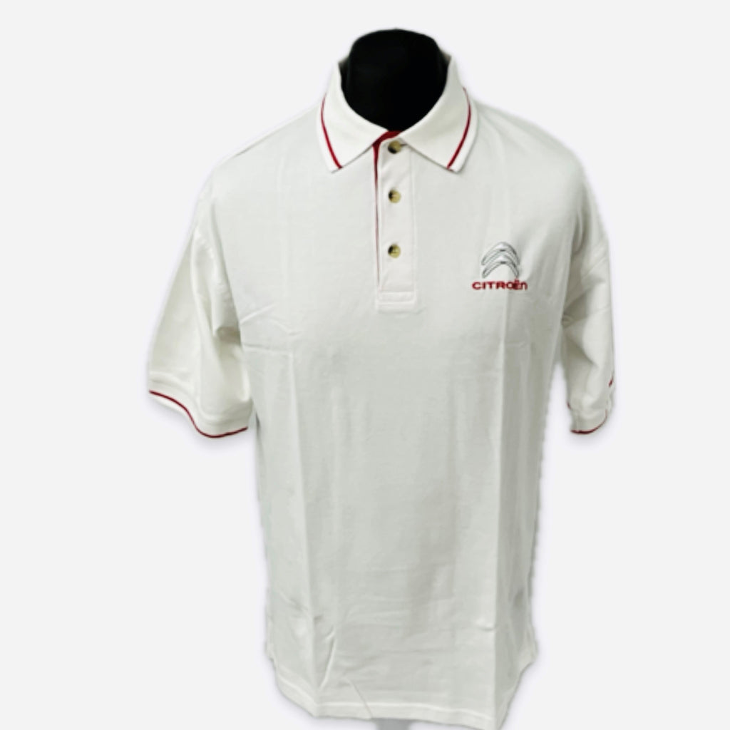 Citroen Motorsport Official WRC World Rally Championship Team Issue Travel Polo Shirt-White -M